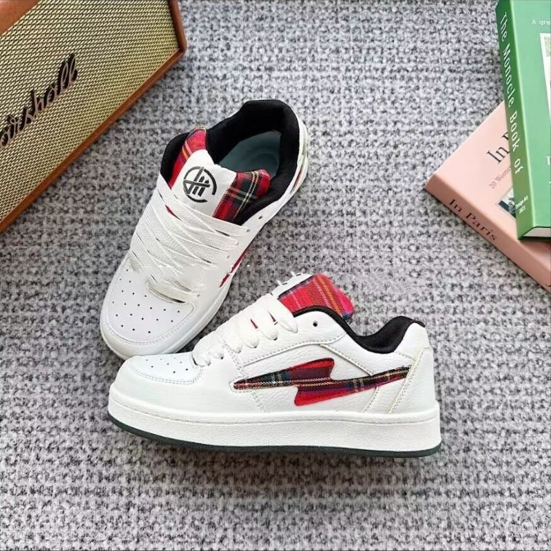 Damen Modische Sneakers mit kariertem Design und komfortabler Dämpfung