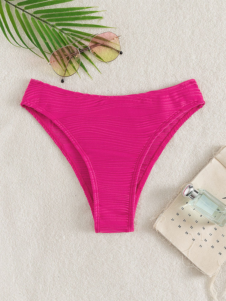 Damen Bikinislip mit modernem Rippendesign R&B
