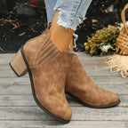 Vintage Stiefeletten mit dicken Absätzen R&B