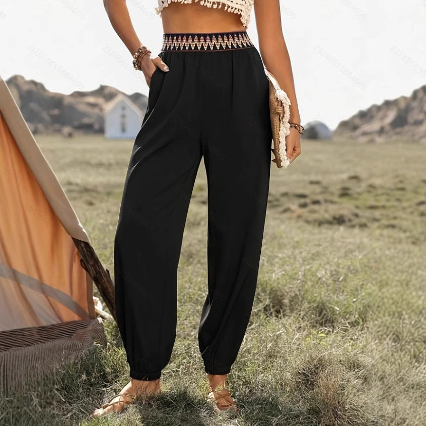 Damen Komfortable Freizeithose mit hohem Bund R&B