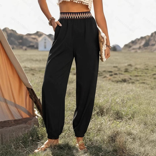 Damen Komfortable Freizeithose mit hohem Bund R&B