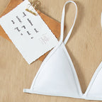 Damen Triangel-Bikini mit zarten Trägern und minimalistischem Design