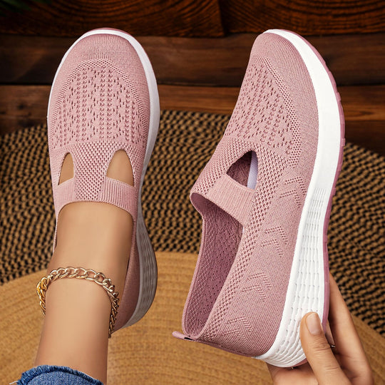 Damen Komfortable Slip-On Sportschuhe mit atmungsaktivem Obermaterial R&B