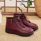 Damen Gefütterte Stiefelette mit modischer Schnürung und rutschfester Sohle