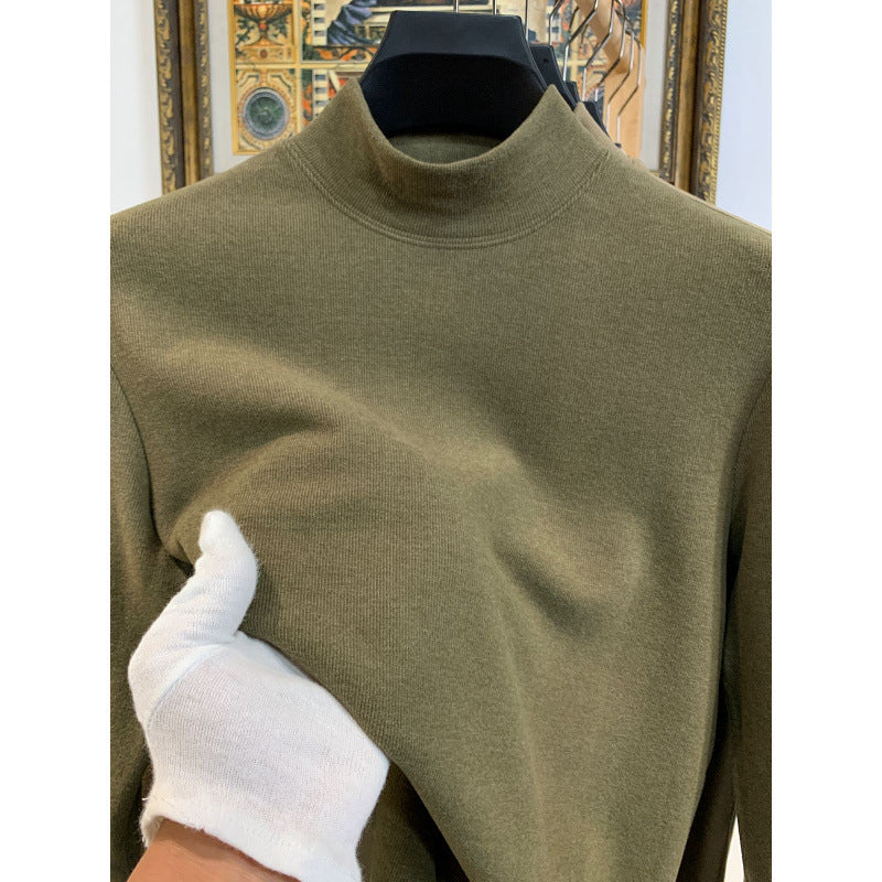 Damen Stehkragen Pullover aus weicher Baumwollmischung R&B