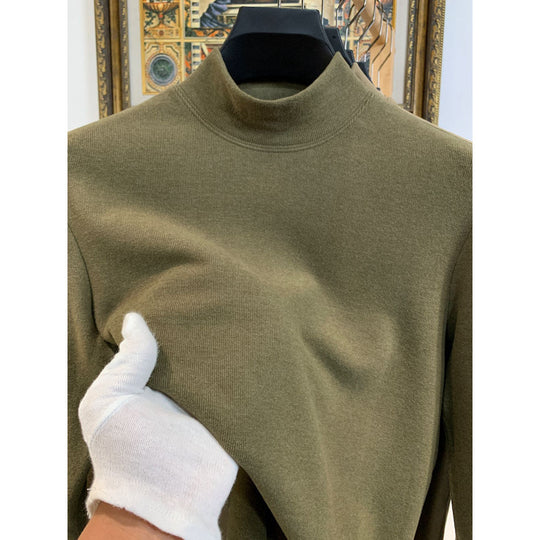 Damen Stehkragen Pullover aus weicher Baumwollmischung R&B