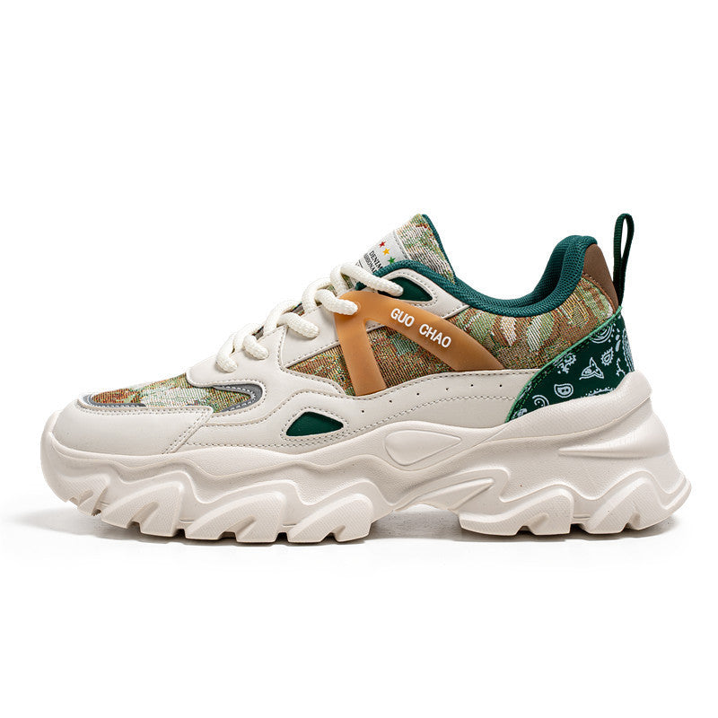 Damen Sportliche Chunky Sneakers mit atmungsaktiver Obermaterialkombination