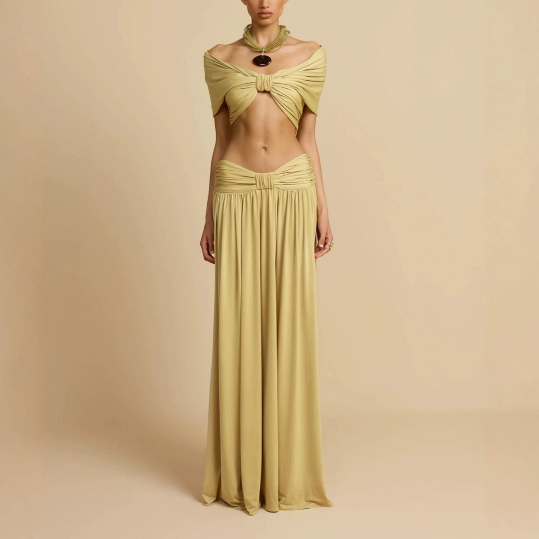 Damen Elegantes Maxikleid mit innovativem Knotted-Design R&B