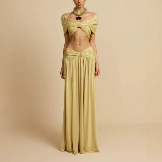 Damen Elegantes Maxikleid mit innovativem Knotted-Design R&B