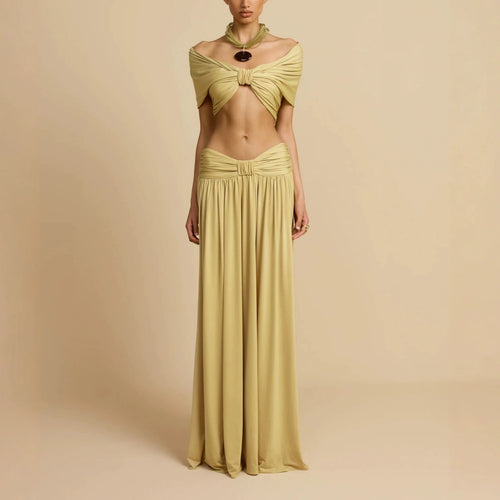 Damen Elegantes Maxikleid mit innovativem Knotted-Design R&B