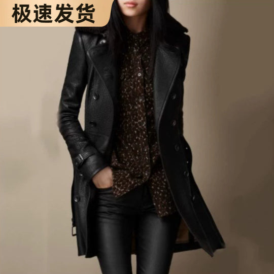 Damen jacke mit umschlagbarem Kragen und hochwertigen Details R&B