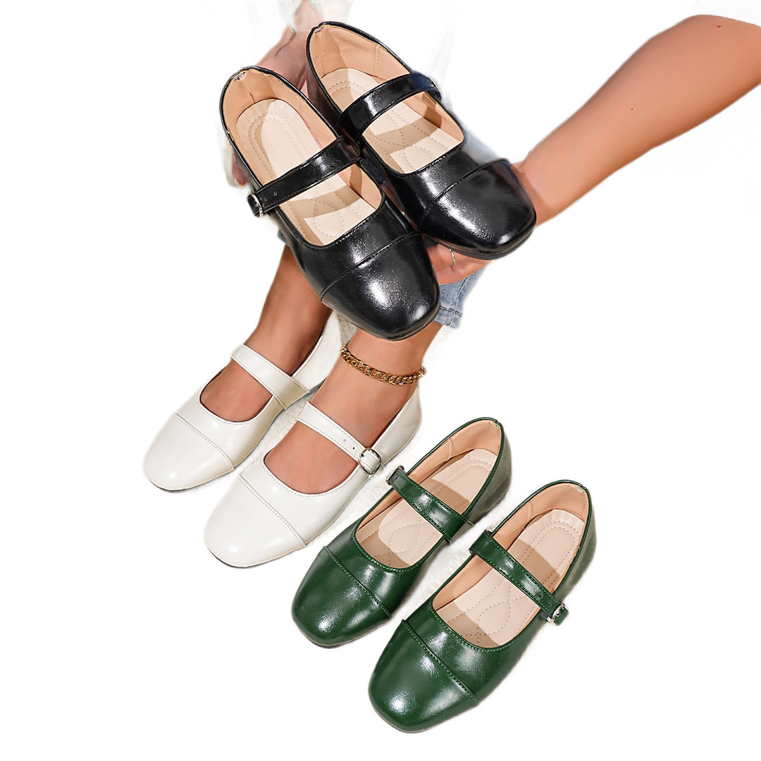 Damen Ballerinas mit verstellbarem Riemen und elegantem Obermaterial R&B