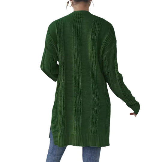 Damen Grobstrick Cardigan mit praktischen Taschen und lässigem Schnitt R&B