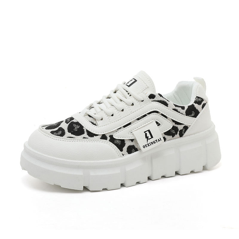 Damen Chunky Sneakers mit lässigem Leoparden-Design und komfortabler Dämpfung R&B