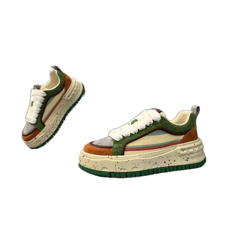 Damen Sportliche Sneakers mit modischem Mehrfarbendesign und flexibler Plattformsohle R&B