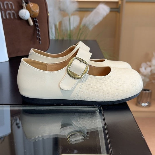 Damen Ballerinas mit eleganter Schnallenverzierung und komfortablem Fußbett R&B
