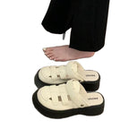 Damen Komfortable Clogs mit modischem Riemendesign und elastischer Sohle