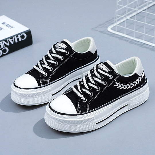 Damen Sneaker mit hoher Plateausohle und atmungsaktivem Obermaterial R&B