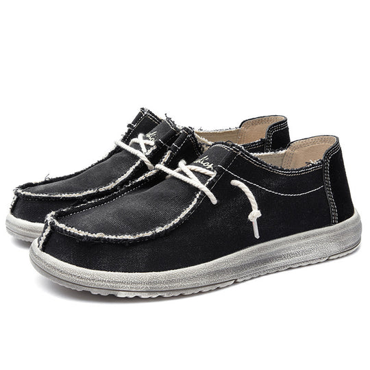 Damen lässige Segelschuhe aus strapazierfähigem Denim-Material R&B
