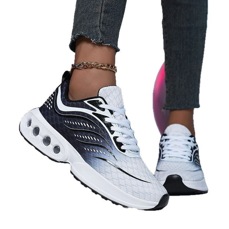 Damen nan sportive Strick-Laufschuhe mit belüfteter Luftkammersohle und ergonomischer Abrollsohle R&B