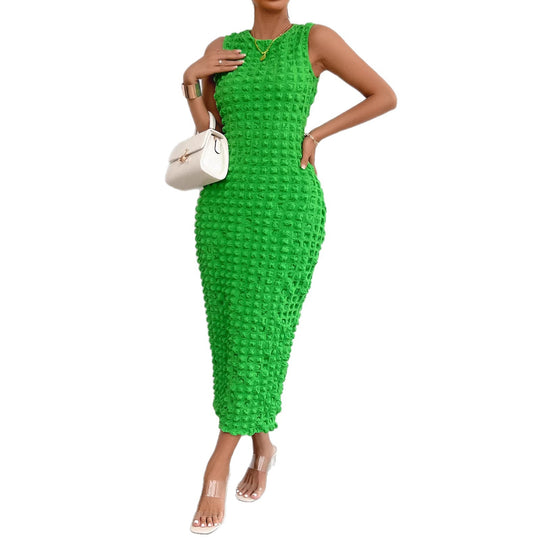 Damen Midi-Kleid mit strukturiertem Obermaterial und figurbetontem Schnitt R&B