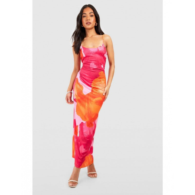 Damen Maxikleid mit floralen Highlights und komfortablem Schnitt R&B