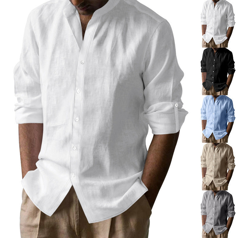 Herren Langarmhemd im lässigen Look mit eleganten Knopfdetails R&B