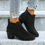 Vintage Stiefeletten mit dicken Absätzen R&B