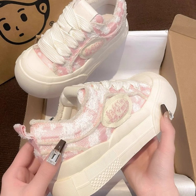 Damen modische Sneaker mit stylischem Fleece-Einsatz R&B