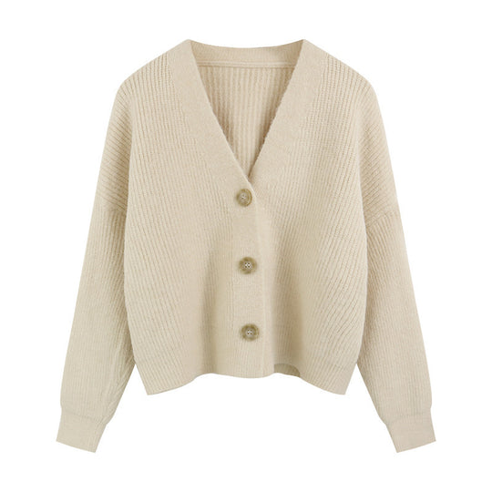 Damen Komfortabler Strickcardigan mit Knopfdetails und feiner Struktur R&B