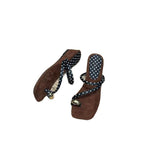 Damen Modische Zehentrenner-Sandalen mit dekorativen Riemen und ergonomischem Fußbett R&B