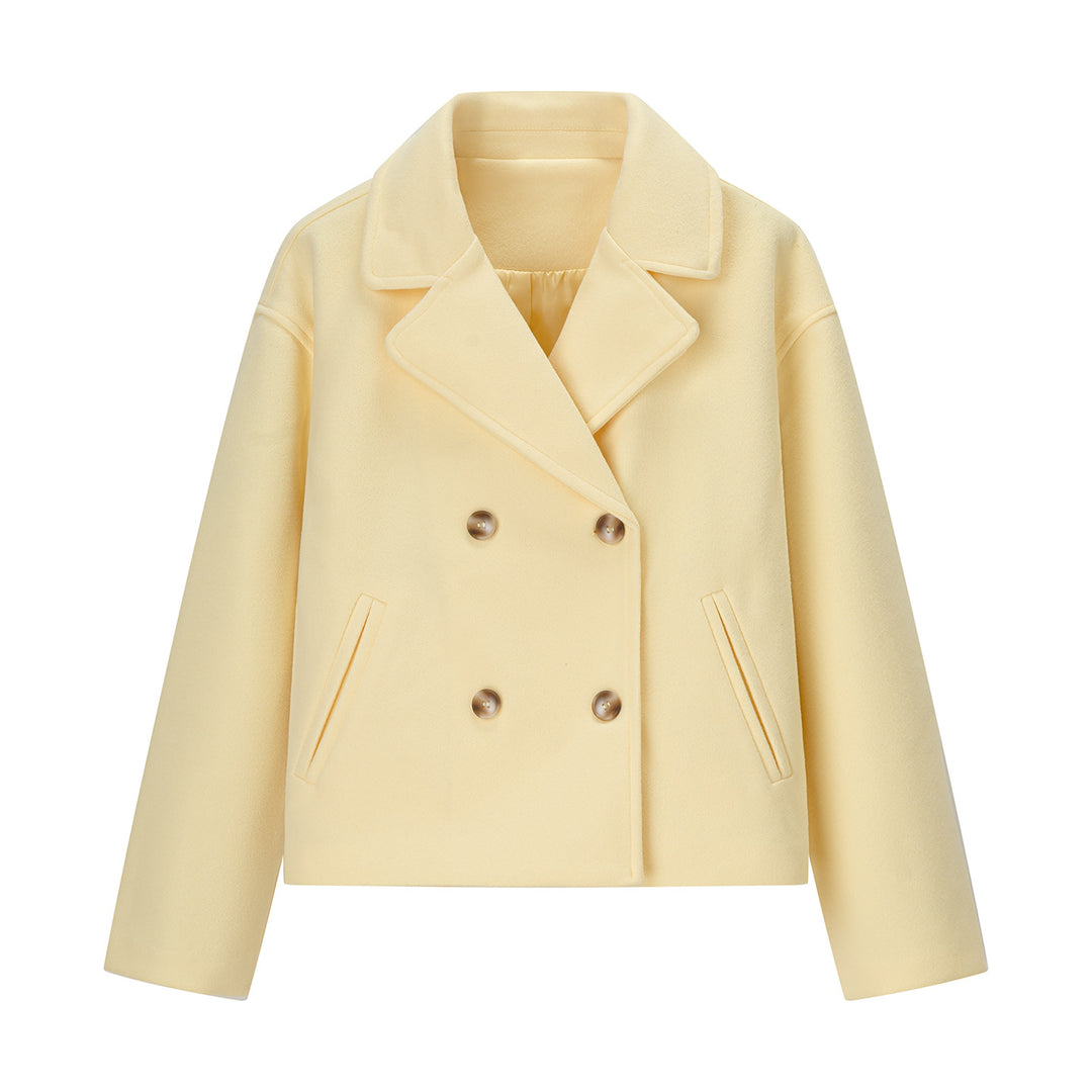 Damen elegante Übergangsjacke mit doppelter Knopfleiste und weichem Obermaterial R&B