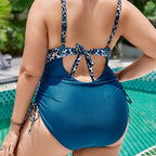 Damen Einteiler Badeanzug mit tierischem Muster und figurformendem Schnitt R&B