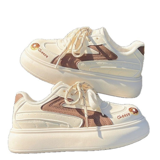 Damen Chunky Sneakers mit verspieltem Donut-Motiv und komfortabler Plattform-Sohle R&B