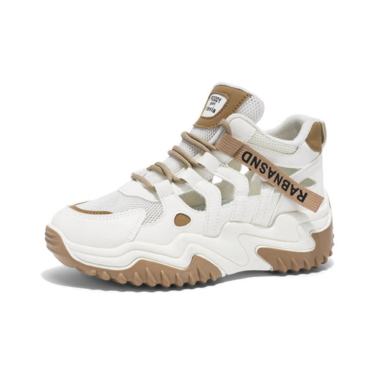 Damen Sportliche High-Top Sneakers mit atmungsaktiver Mesh-Oberfläche und stabiler Sohle R&B