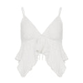 Damen Freizeit Top mit verspieltem Rüschen-Design und Spaghetti-Trägern R&B