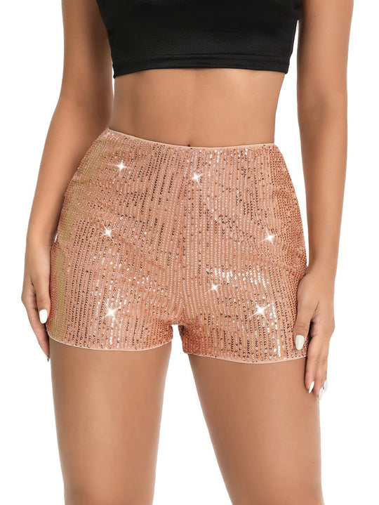 Damen glamouröse Pailletten-Shorts R&B