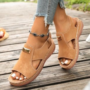 Damen Komfortable Sandalen mit verstellbarem Riemendesign R&B