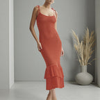 Damen Häkelkleid mit voluminösem Rüschenbesatz R&B