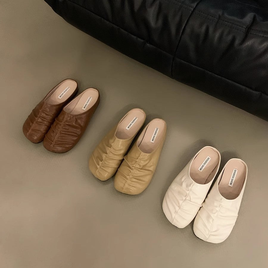 Damen bequeme Mokassins mit flexiblem Gummizug und modischer Oberflächentextur R&B