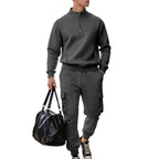 Herren Sportliches Ensemble mit Stehkragen und praktischen Cargotaschen R&B
