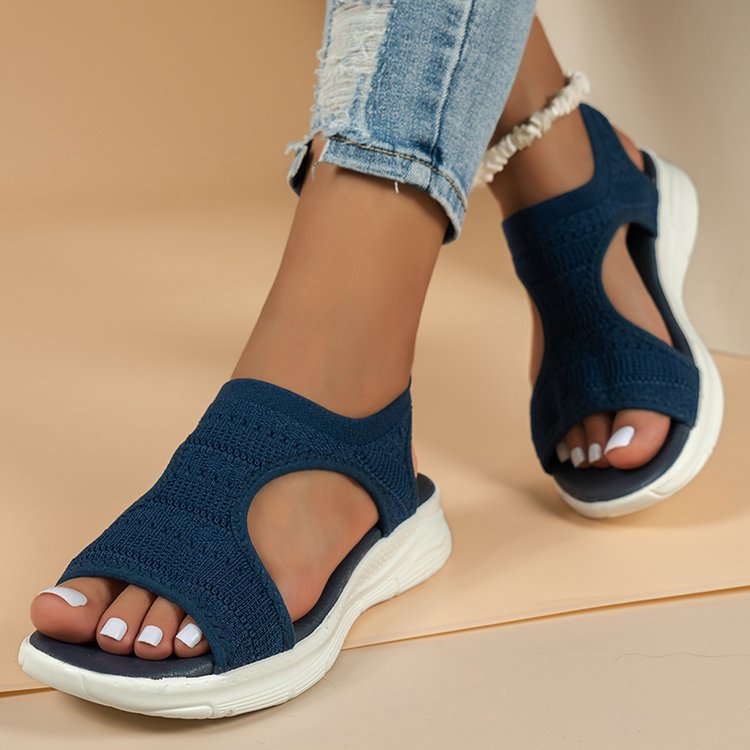 Damen Komfortable Sandalen mit elastischem Obermaterial und atmungsaktiver Sohle R&B