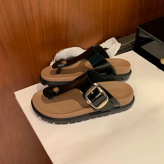 Damen Sandalen mit dekorativem Schnallenverschluss und komfortabler Fußbettgestaltung R&B