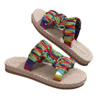 Damen bunte und leichtgewichtige Freizeit-Sandalen mit geflochtenem Obermaterial R&B