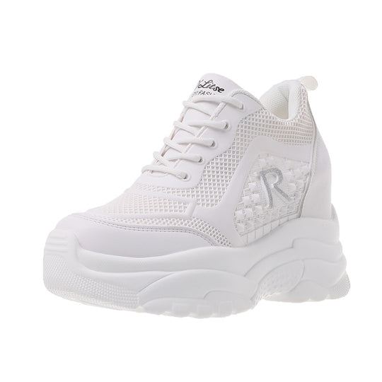 Damen modische Sneaker mit luftigen Netzdetails und rutschfester Sohle R&B
