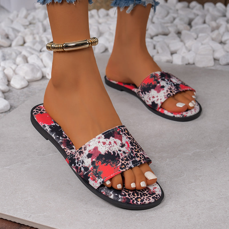 Damen Freizeitsandalen mit modischem Tiermuster R&B
