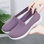 Damen Atmungsaktive Slip-On Freizeitschuhe mit elastischem Design