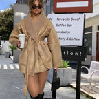 Damen Wickeljacke mit kuscheligem Kragen R&B