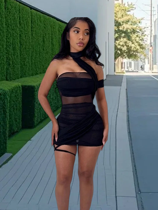 Damen Wickelkleid mit asymmetrischem Design und geschmackvollen Drapierungen R&B