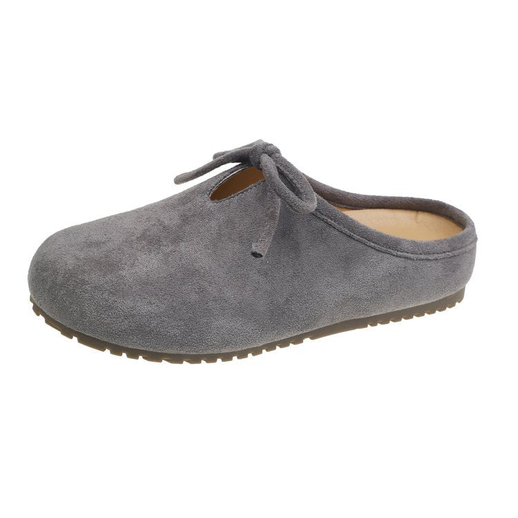 Damen hochwertige Slipper mit weichem Innensohle und dekorativem Schleifchen R&B